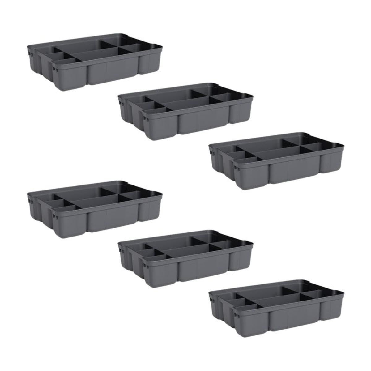 Storage Container Organizing Tray for Superio Bin or Drawer Plastic Organize Sewing (6 Count)