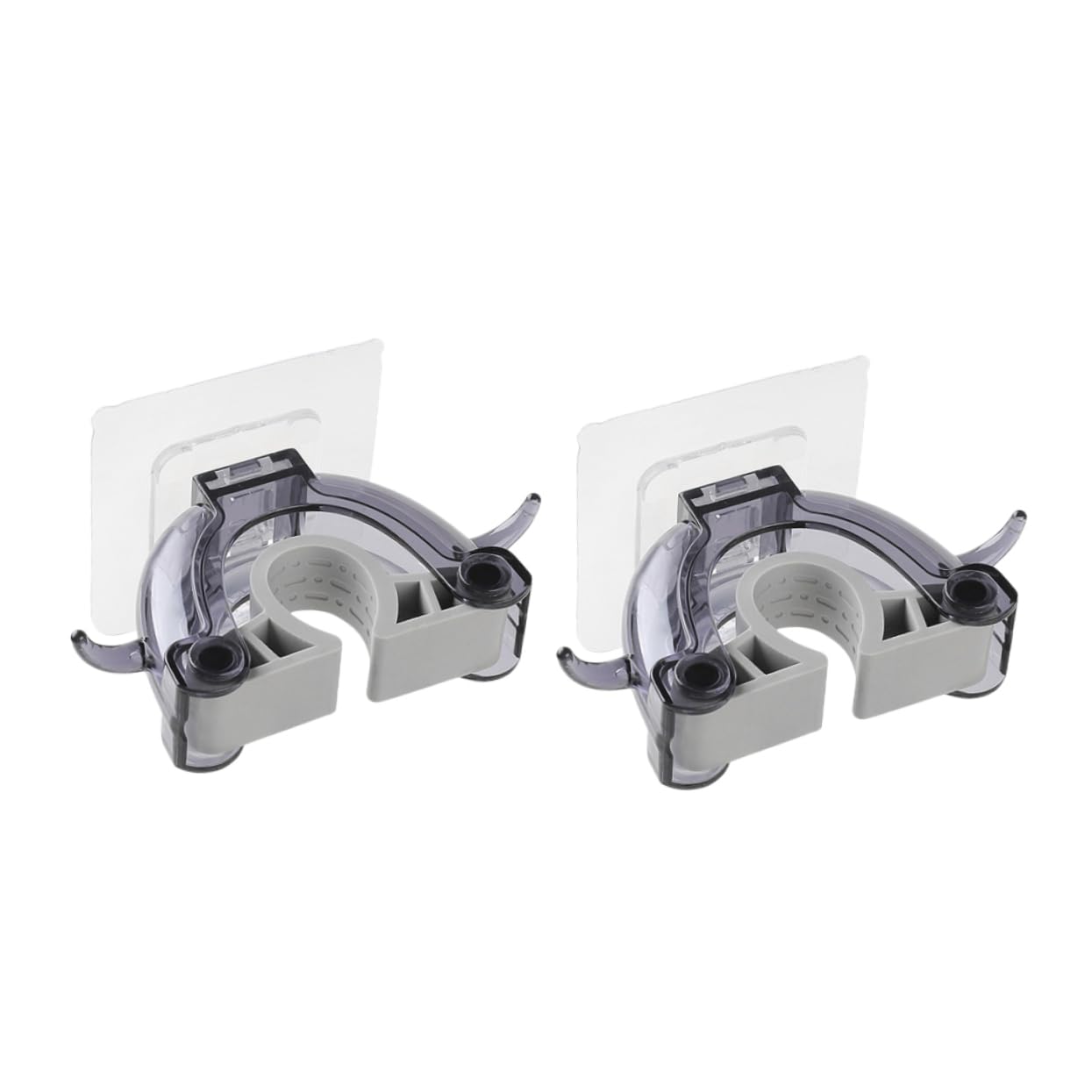 2pcs Mop Holder Wall Mount Broom Organizer Broom Hanger Clip Mop Hook Seamless Hook Home Kitchen Bathroom Organizer