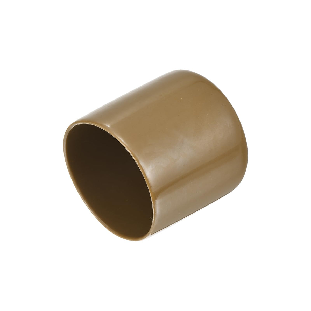 20pcs Rubber End Caps 40mm ID Vinyl PVC Round Tube Bolt Cap Cover Screw Thread Protectors Light Brown