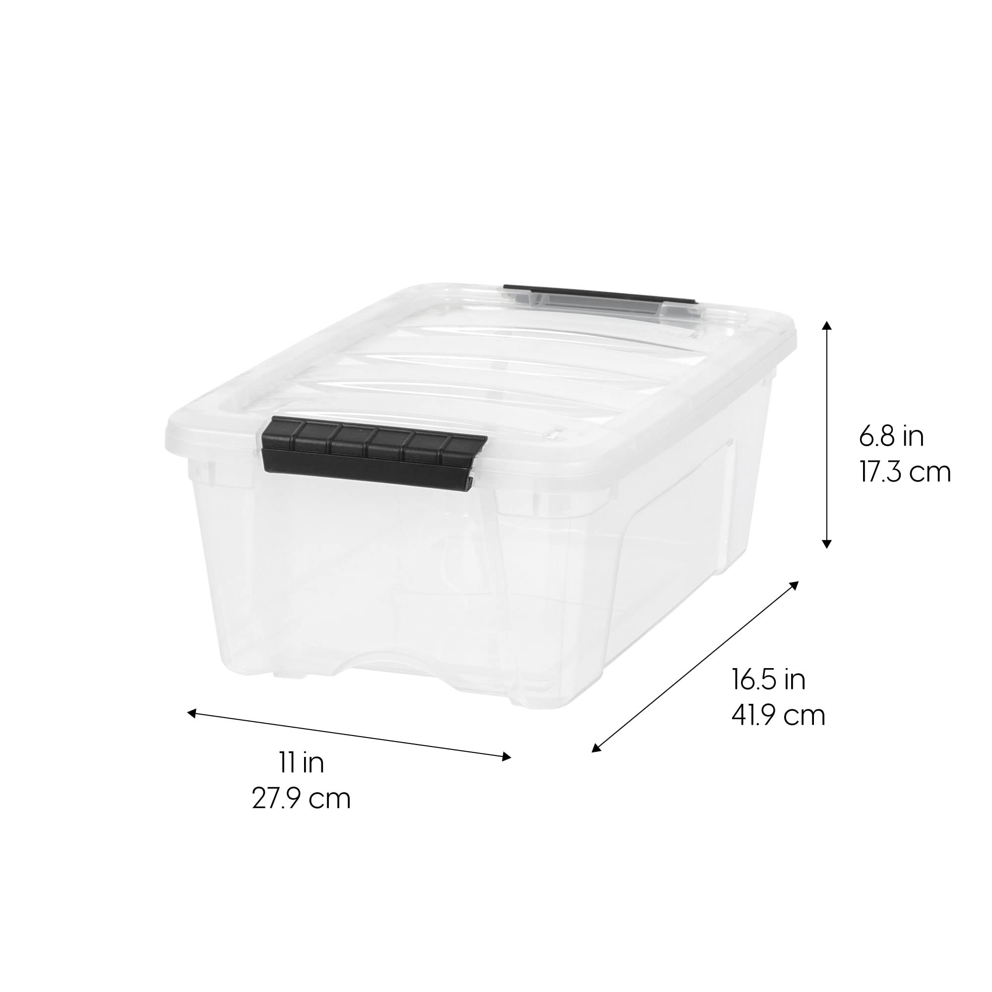 6 Pack 13 Quart Storage Bins with Lids (6 Count)