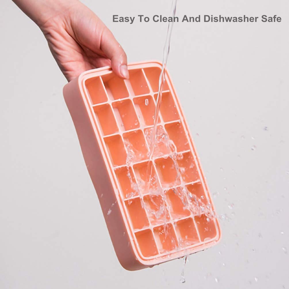Premium Ice Cube Trays with Lid (2 Count)