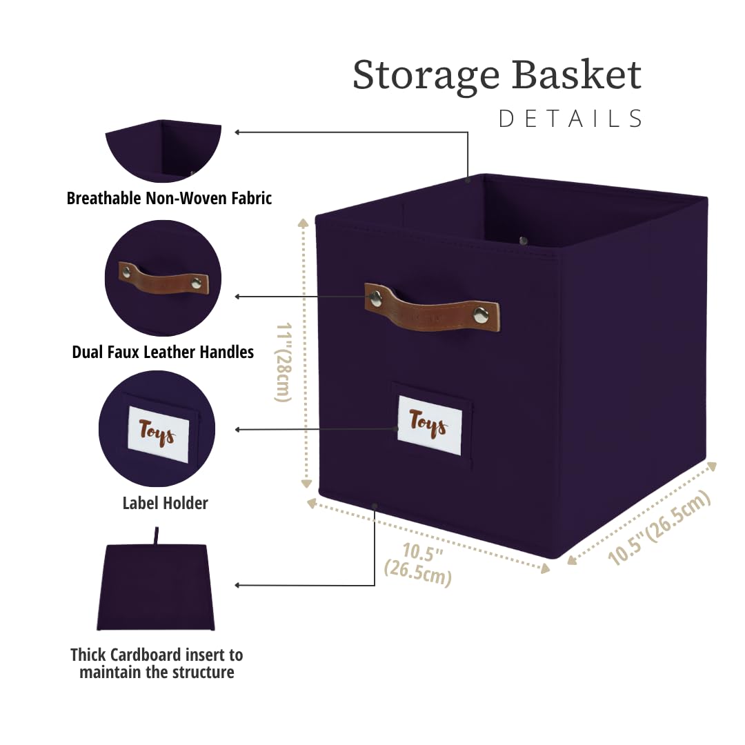 Storage Bins Cube Storage Bin with Labels (6 Count)