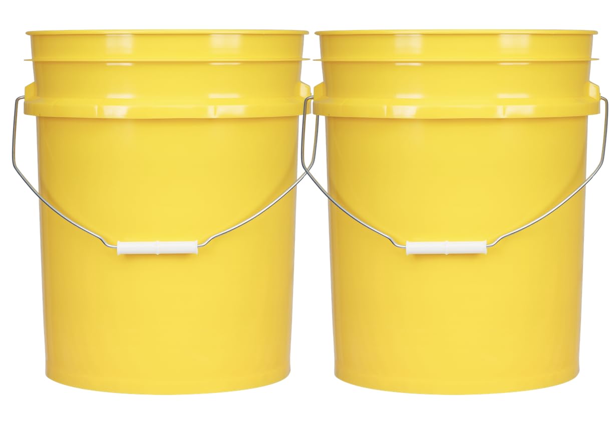 5 Gallon Premium HPDE Plastic Bucket (2 Count)
