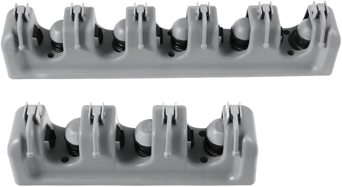 Garage Storage Rack Mop Broom Holder Wall Mount Ball Slots Hooks Umbrella Clip Holder Grey