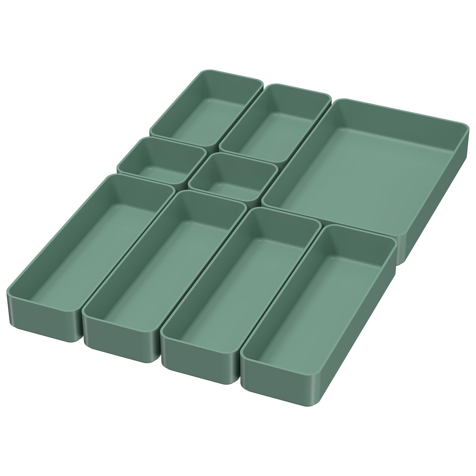 9 Pcs Stackable Drawer Organizer Trays Set (62.0822 Ounce)