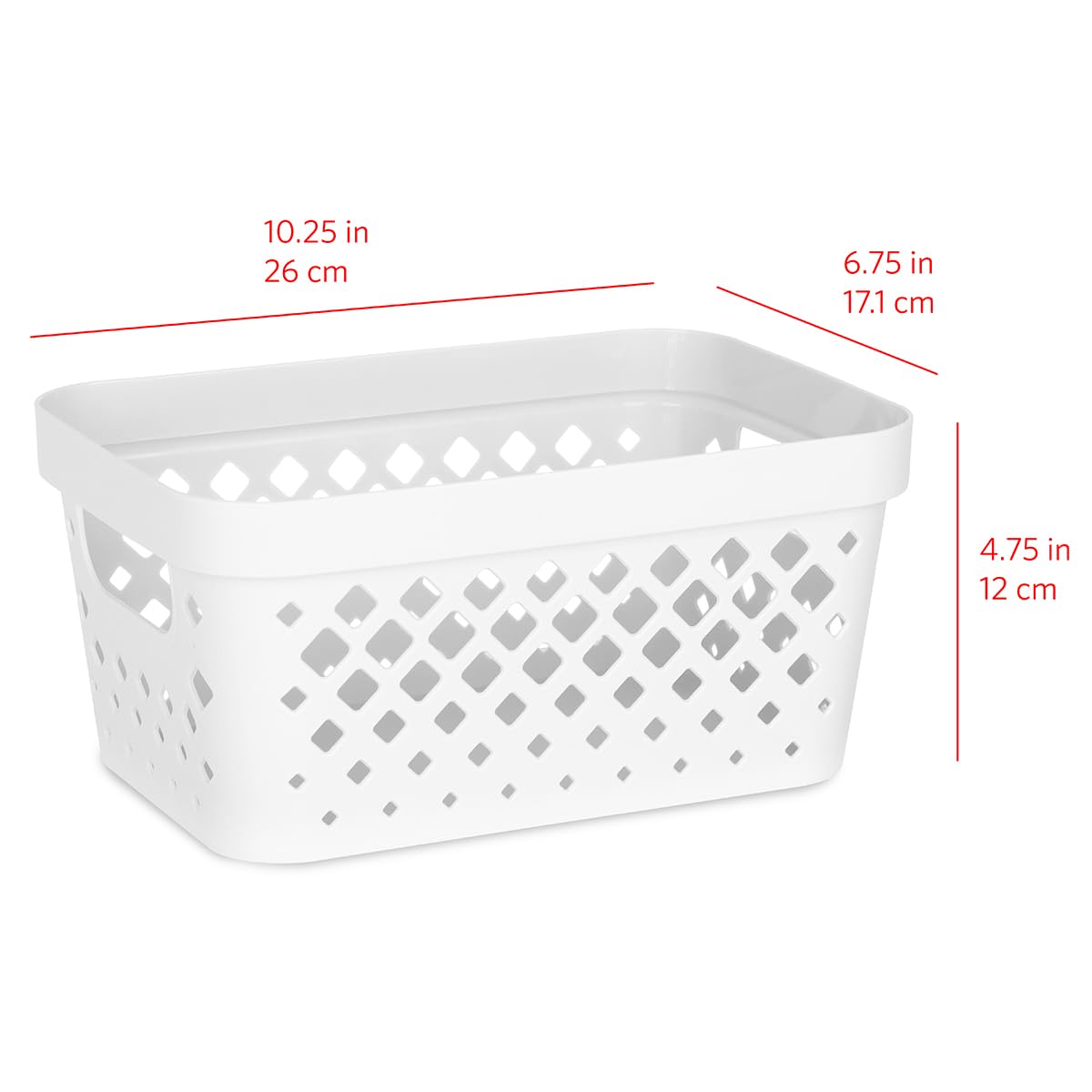 Plastic Baskets for Organizing (6 Count)