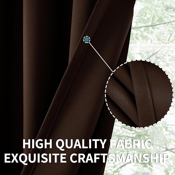 Short Blackout Curtains for Bedroom 40 Inches Long (2 Count)