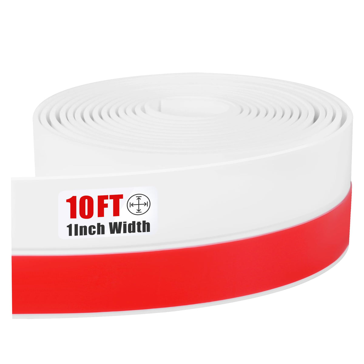 Draft Seal Tape for Doors and Windows 1 in x 10 Ft Silicone Weather Stripping Extra Thick 2mm Door Seal Strip with Strong Adhesive Draft Insulation Stopper Side Seal (10 Foot)