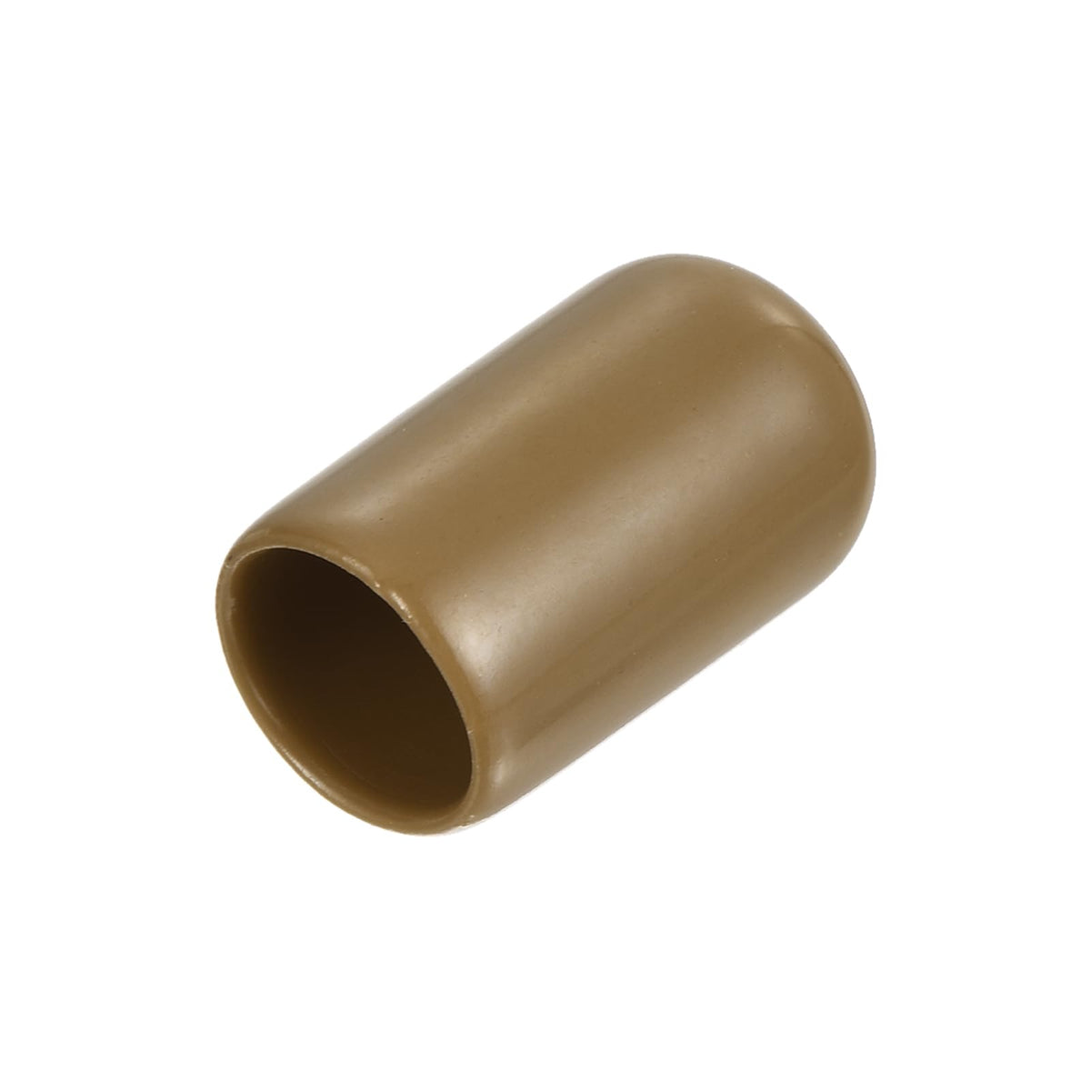 20pcs Rubber End Caps 10.5mm ID Vinyl PVC Round Tube Bolt Cap Cover Screw Thread Protectors Light Brown