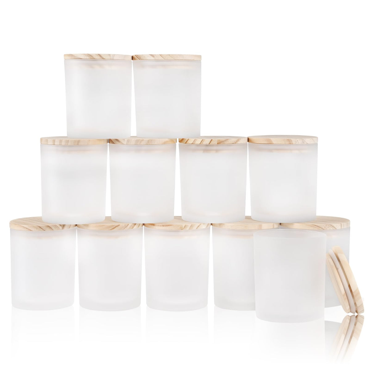 Thick Candle Jars for Making Candles 12 Pcs (12 Count)