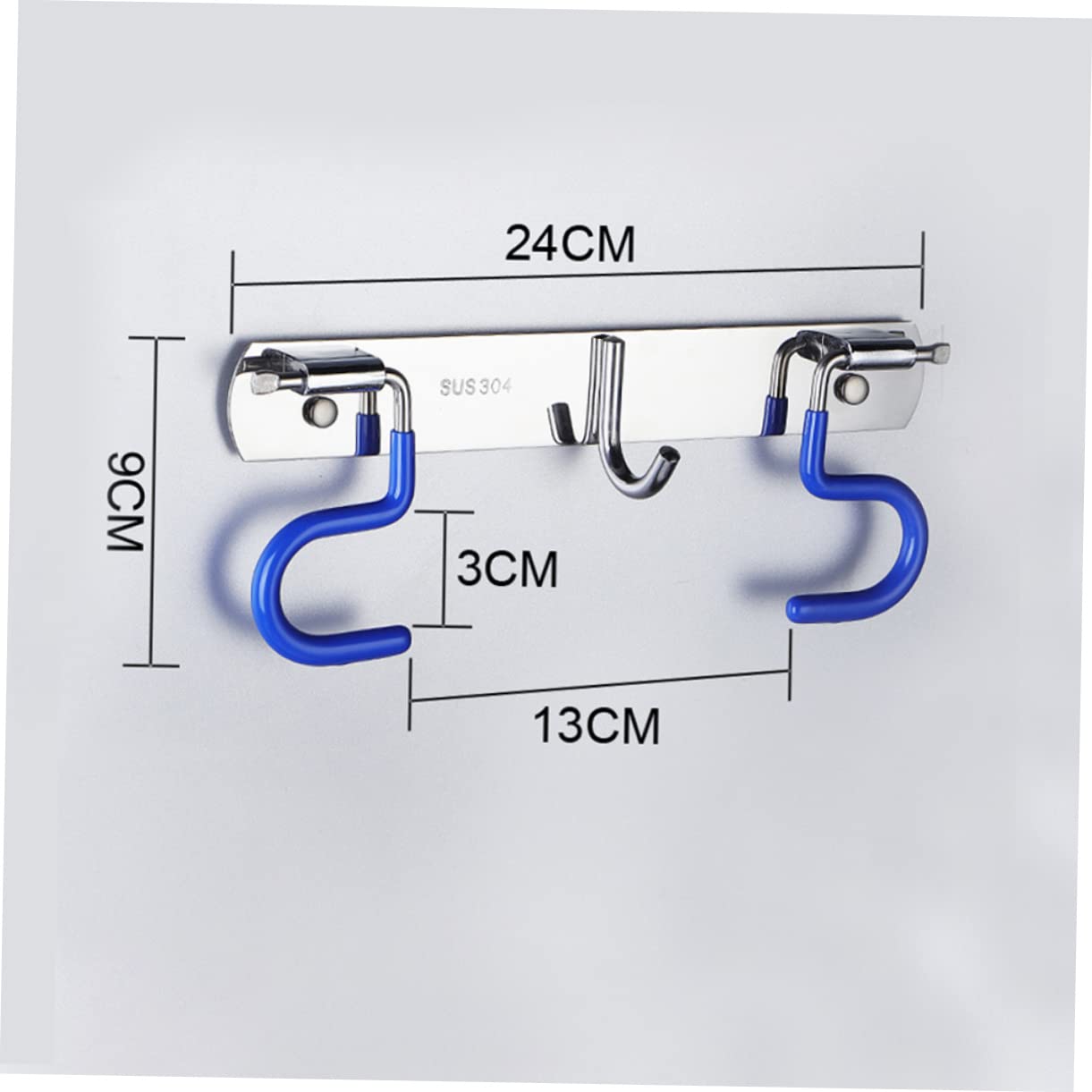 Stainless Steel Mop and Broom Holder Wall