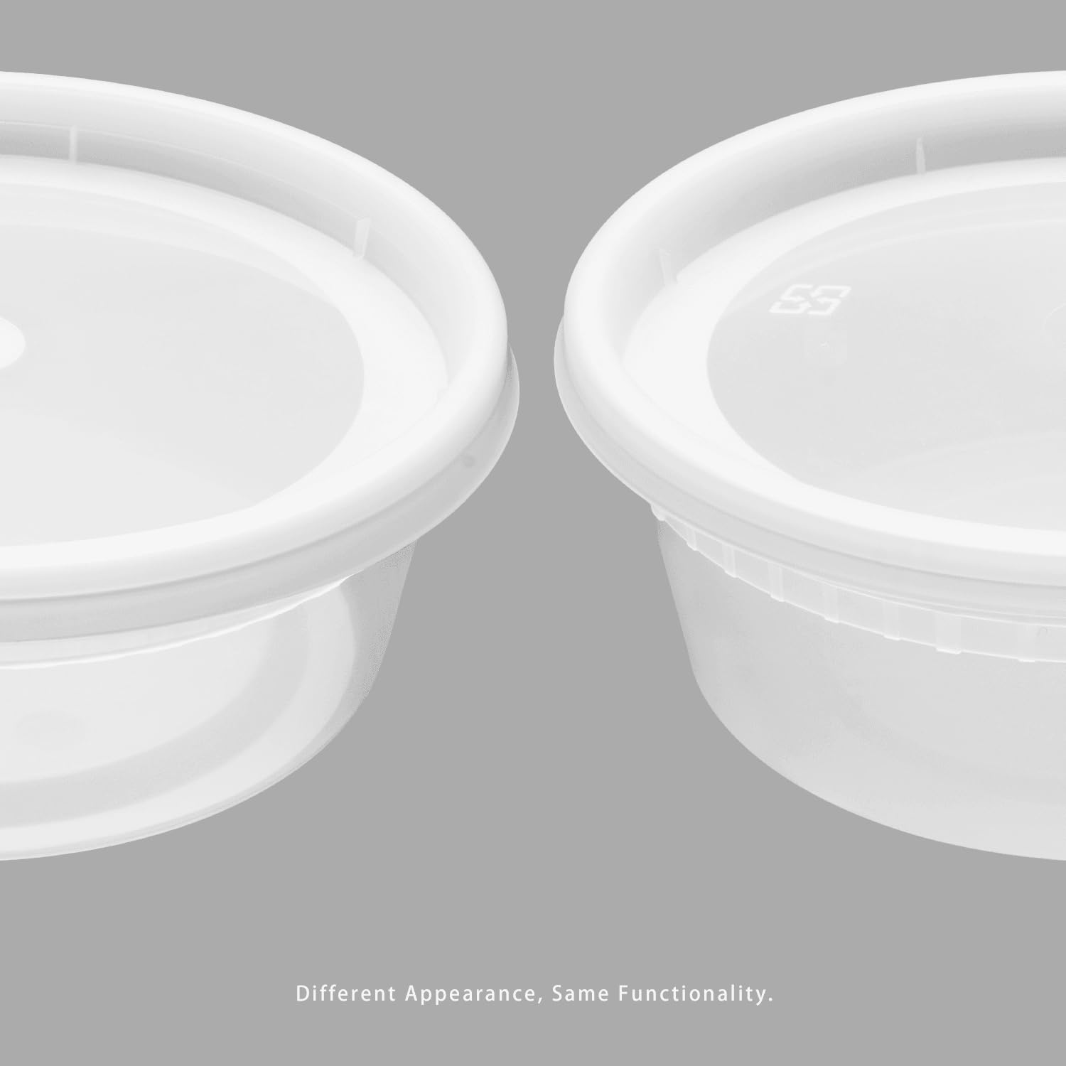 8oz 240 ct] Clear PP Injection Molded Round Deli Containers with Lids (240 Count)