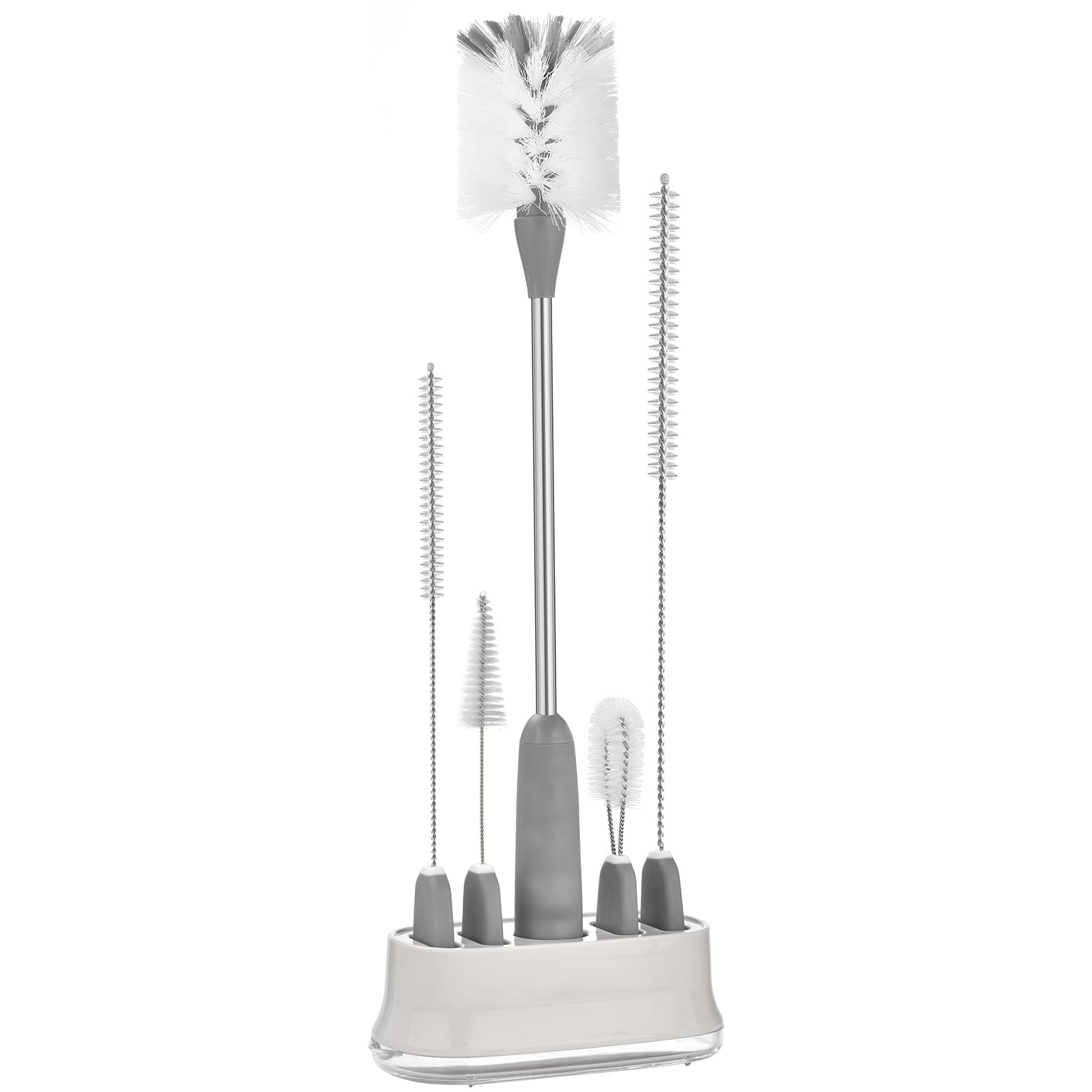5 Pack Bottle Brush Cleaning Set with Holder