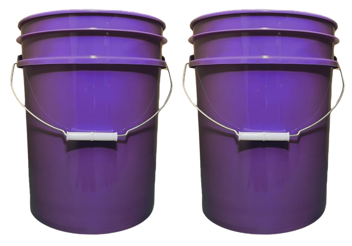 5 Gallon Premium HPDE Plastic Bucket (2 Count)