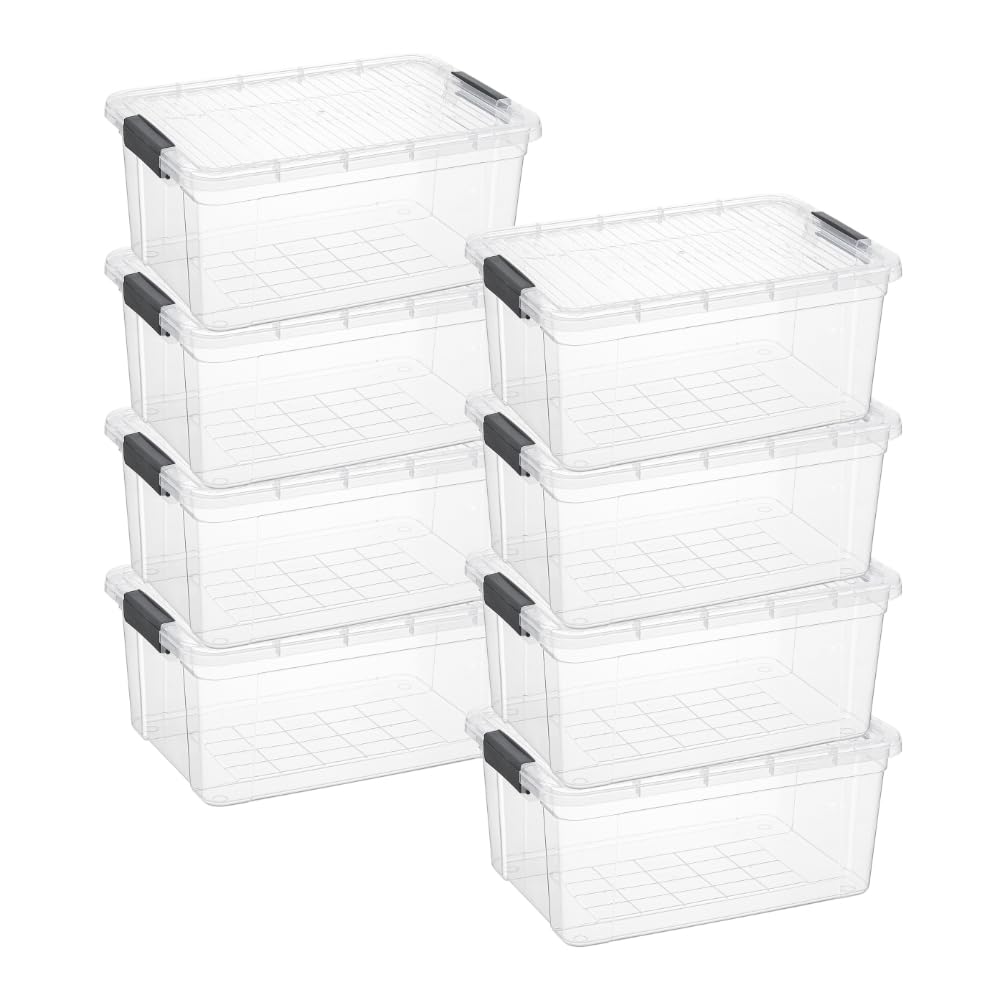 Storage Bins with Lids (8 Count)