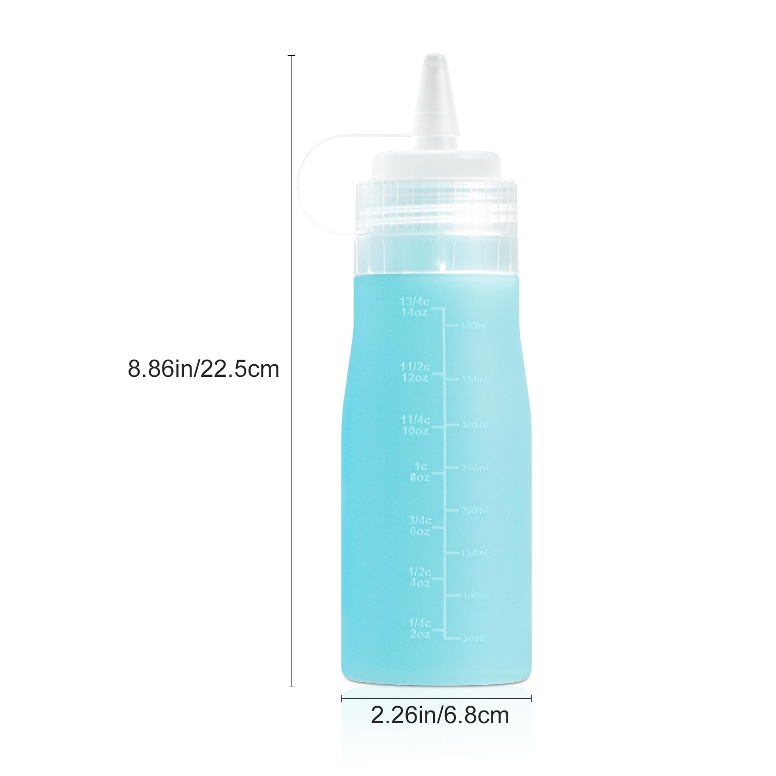 16 oz Silicone Squeeze Bottles for Sauces & Oil (4 Count)