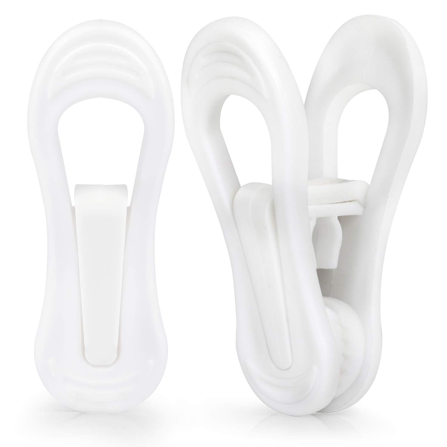 White Plastic Hanger Clips (24 Count)