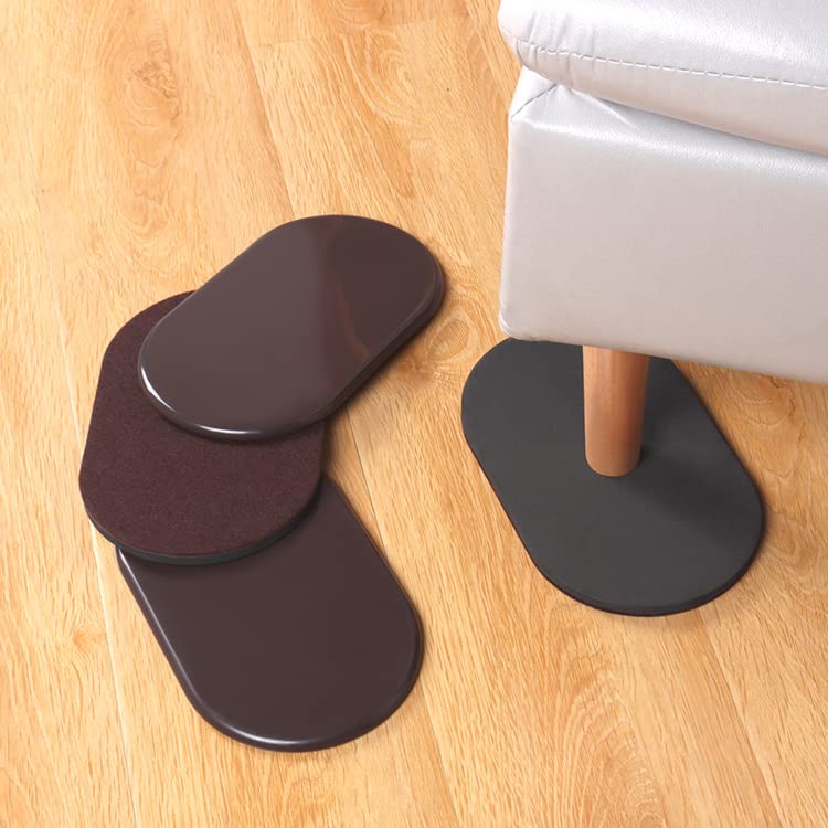 Large Furniture Sliders for Carpet and Hardwood Floors (8 Count)