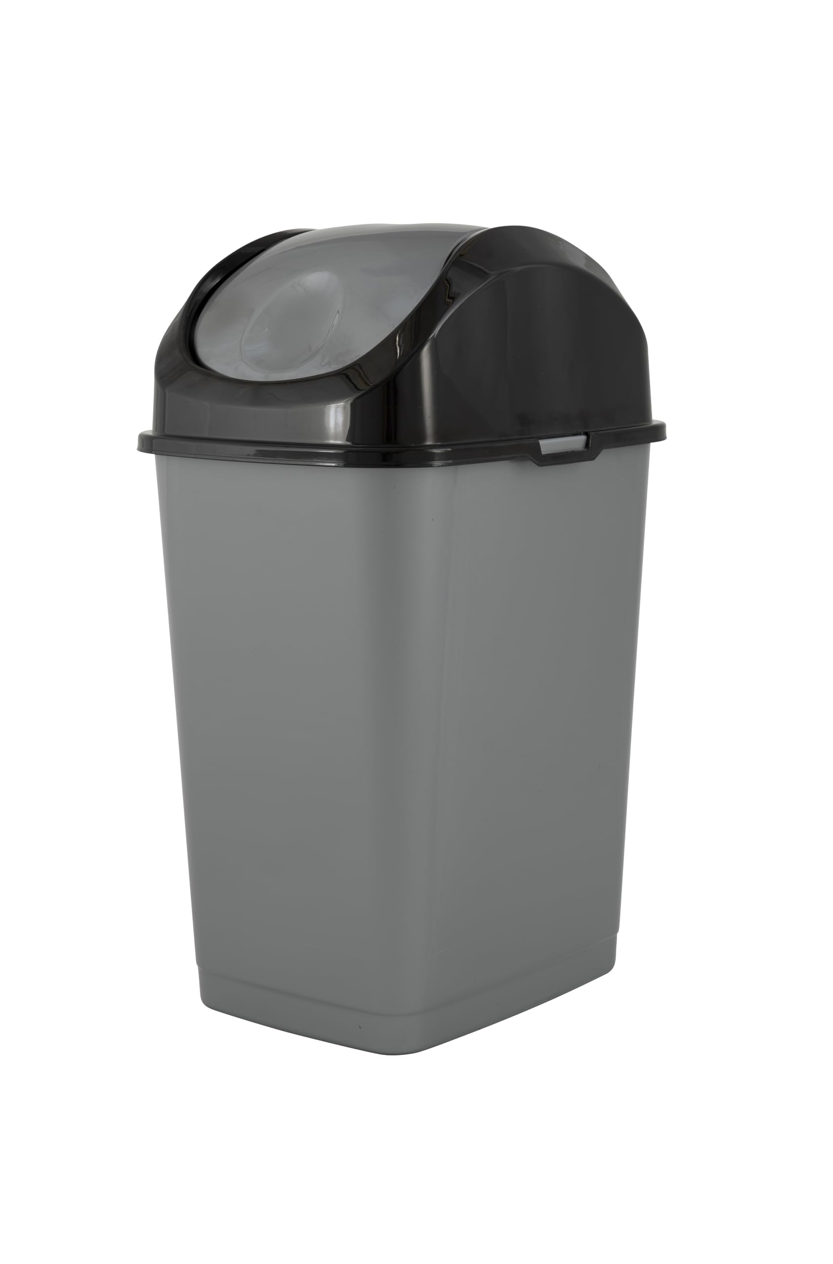 Small 2.5 Gallon Plastic Trash Can with Swing Top Lid