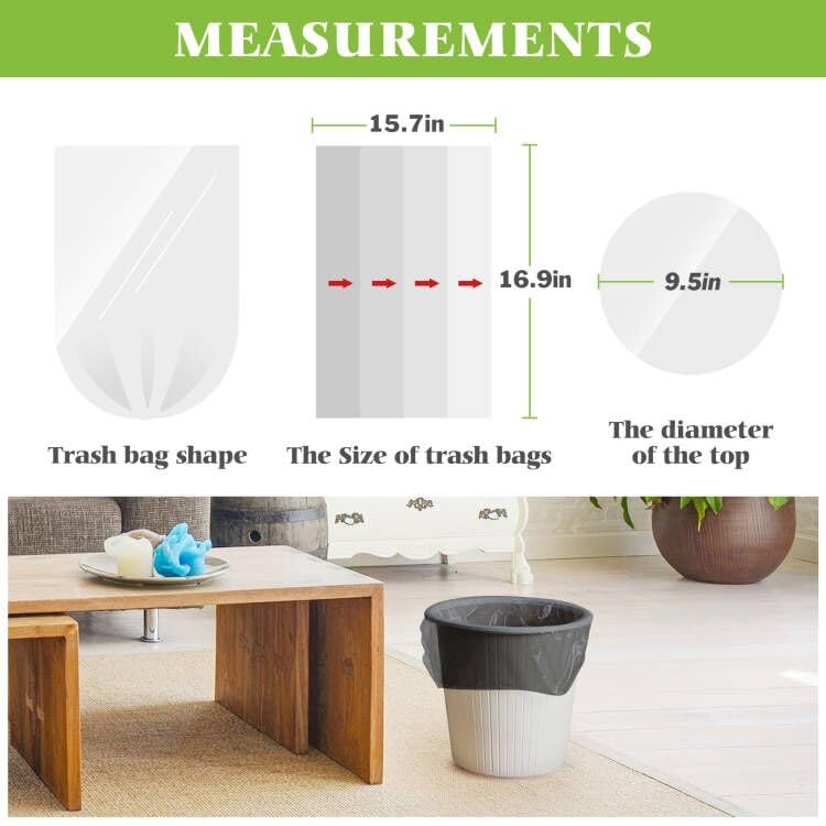 Small Trash Bags 1.2 Gallon 160 Counts Garbage Bags