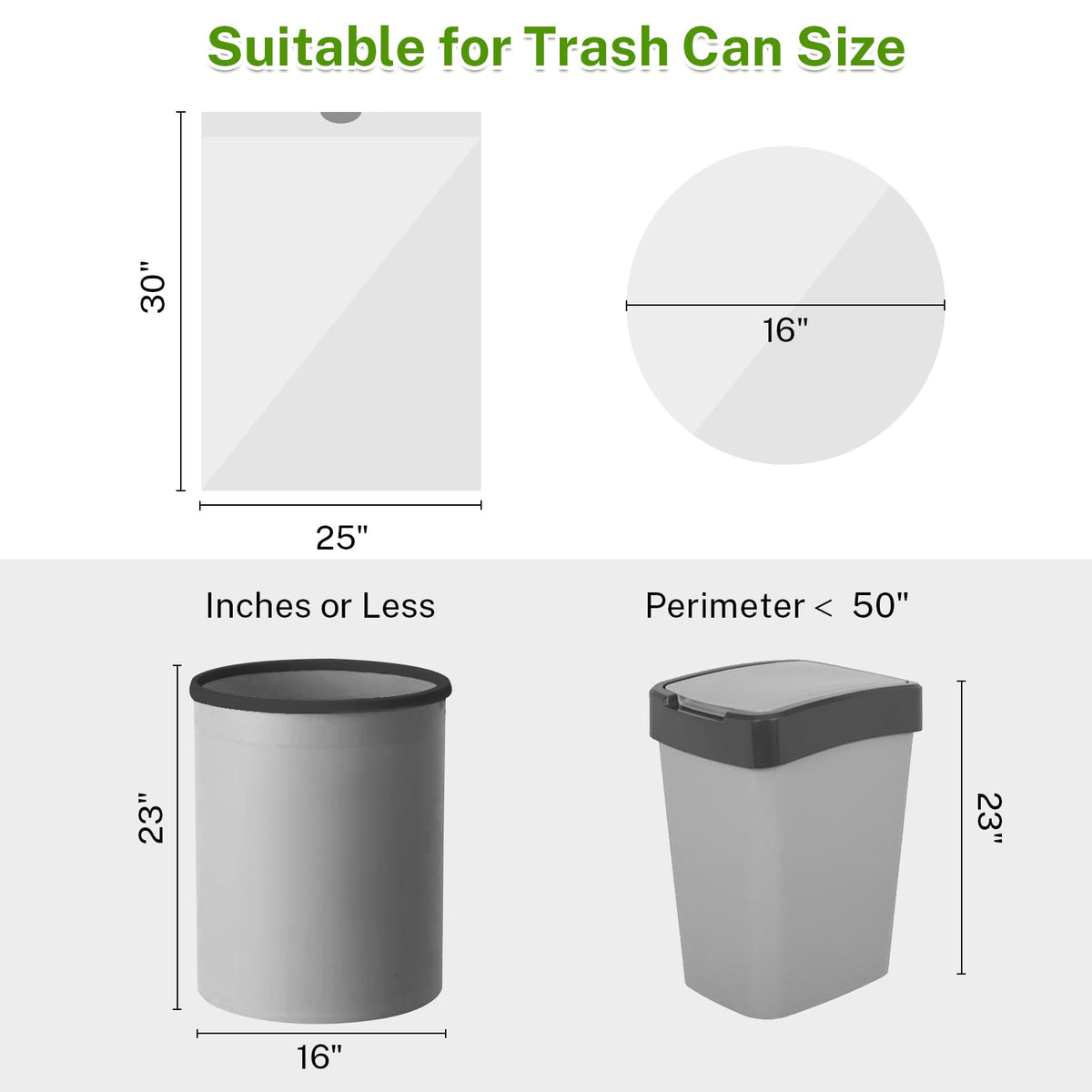 15 Gallon Tall Kitchen Trash Bags Drawstring (45 Count)