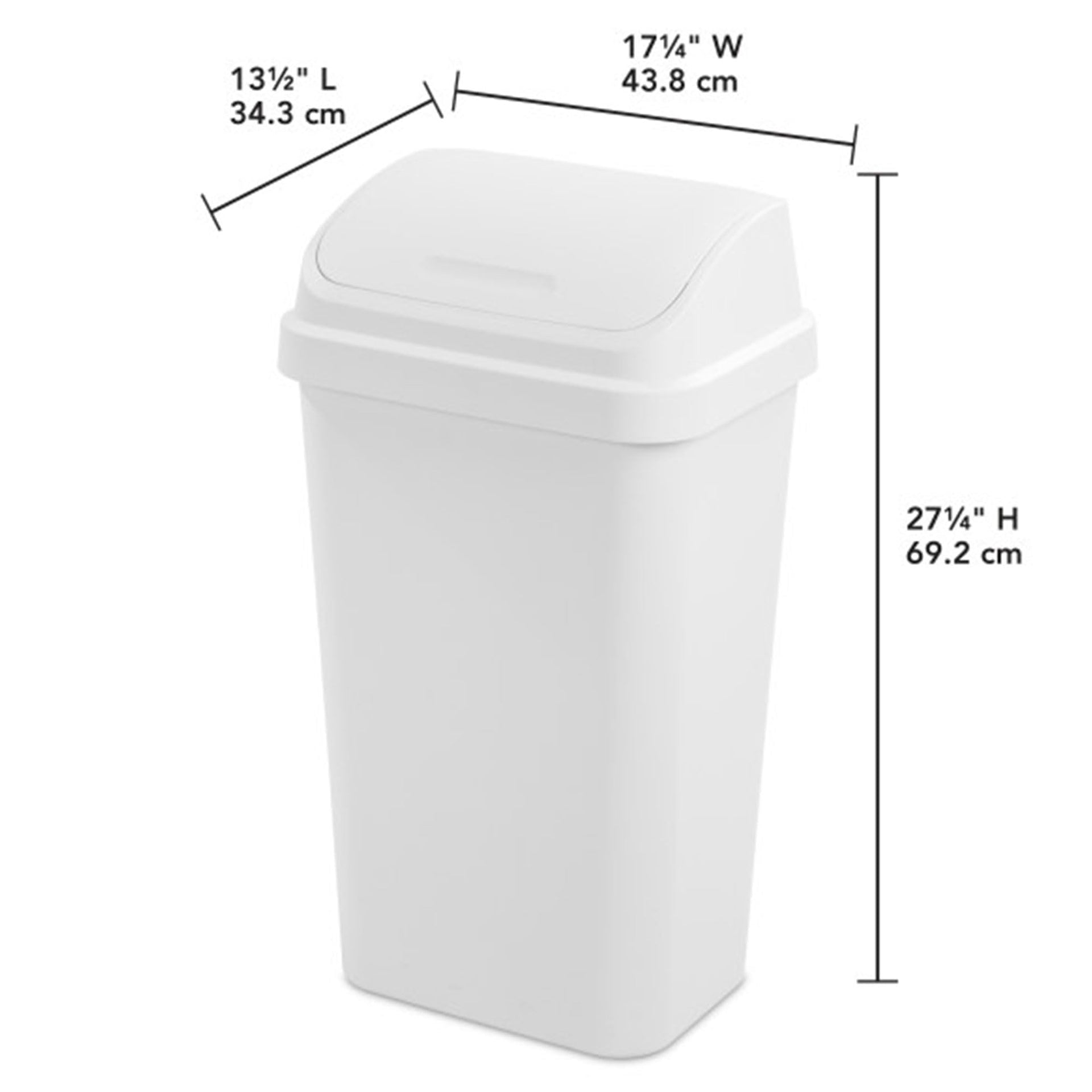 8 Pack Swing Top Wastebasket (8 Count)