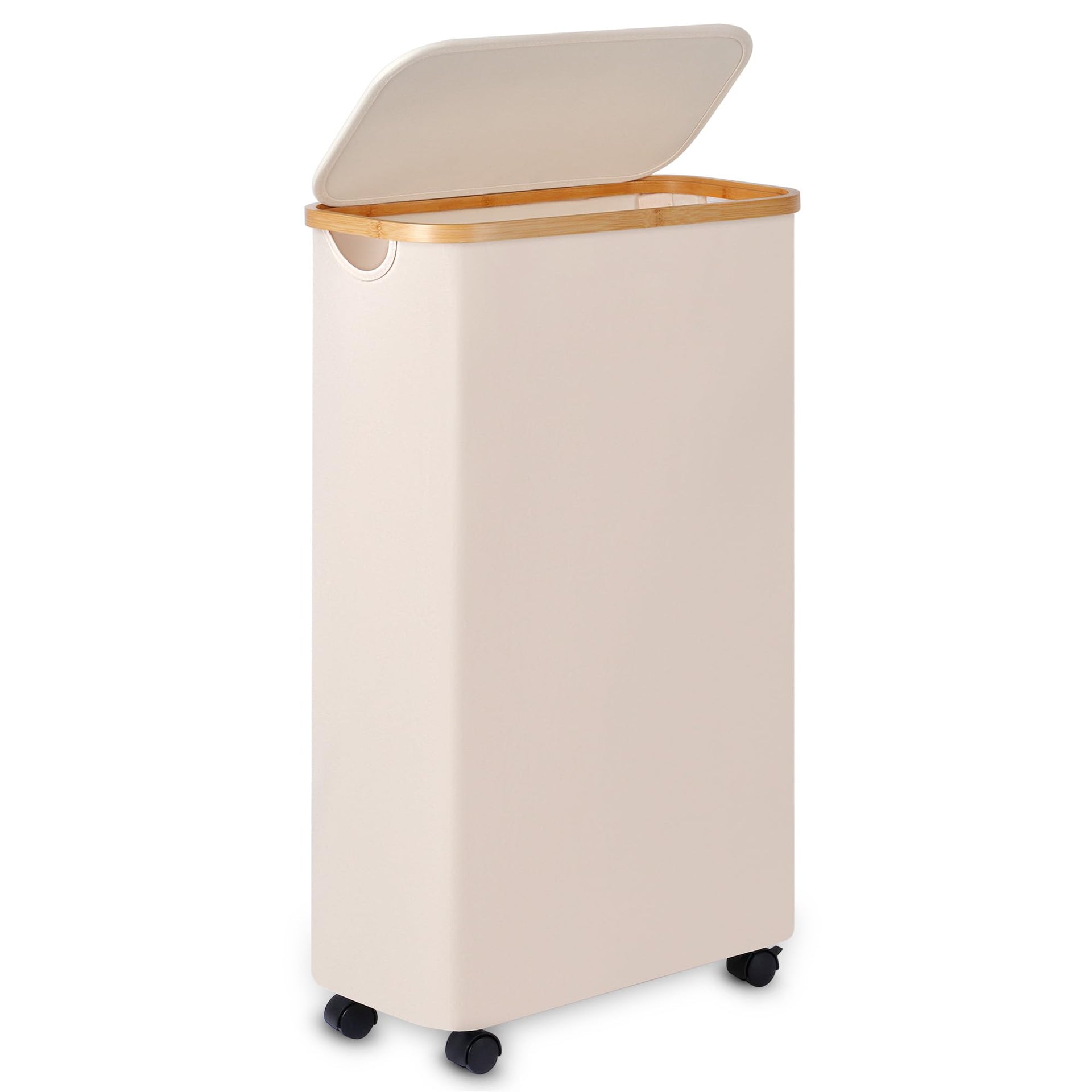 Slim Laundry Basket with Wheels