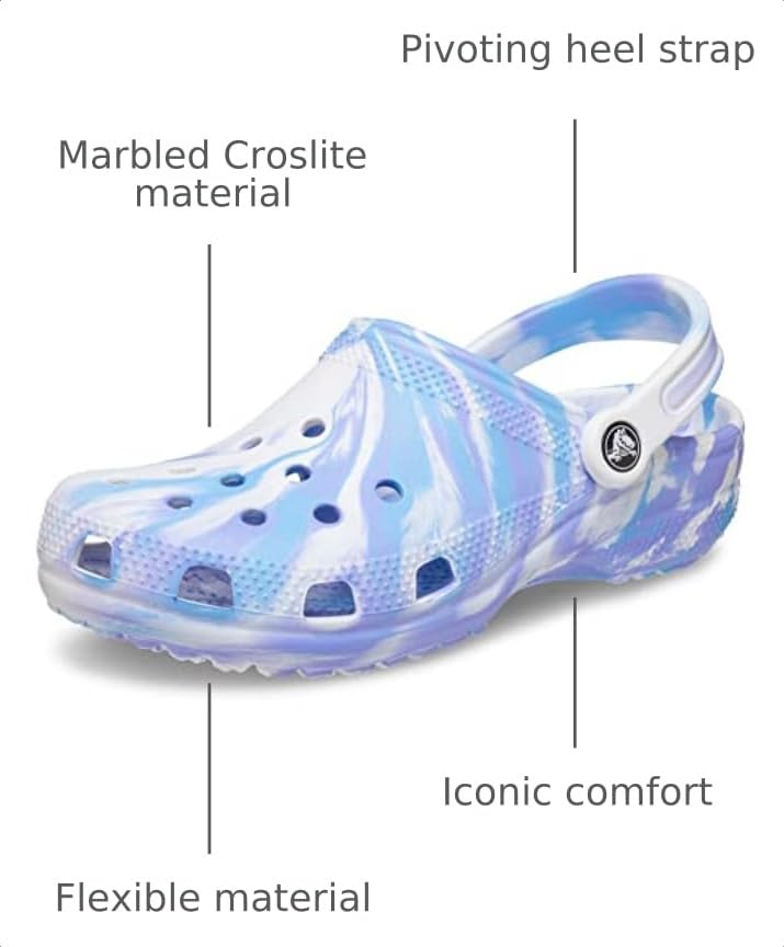 Unisex Adult Classic Marbled Tie Dye Clog