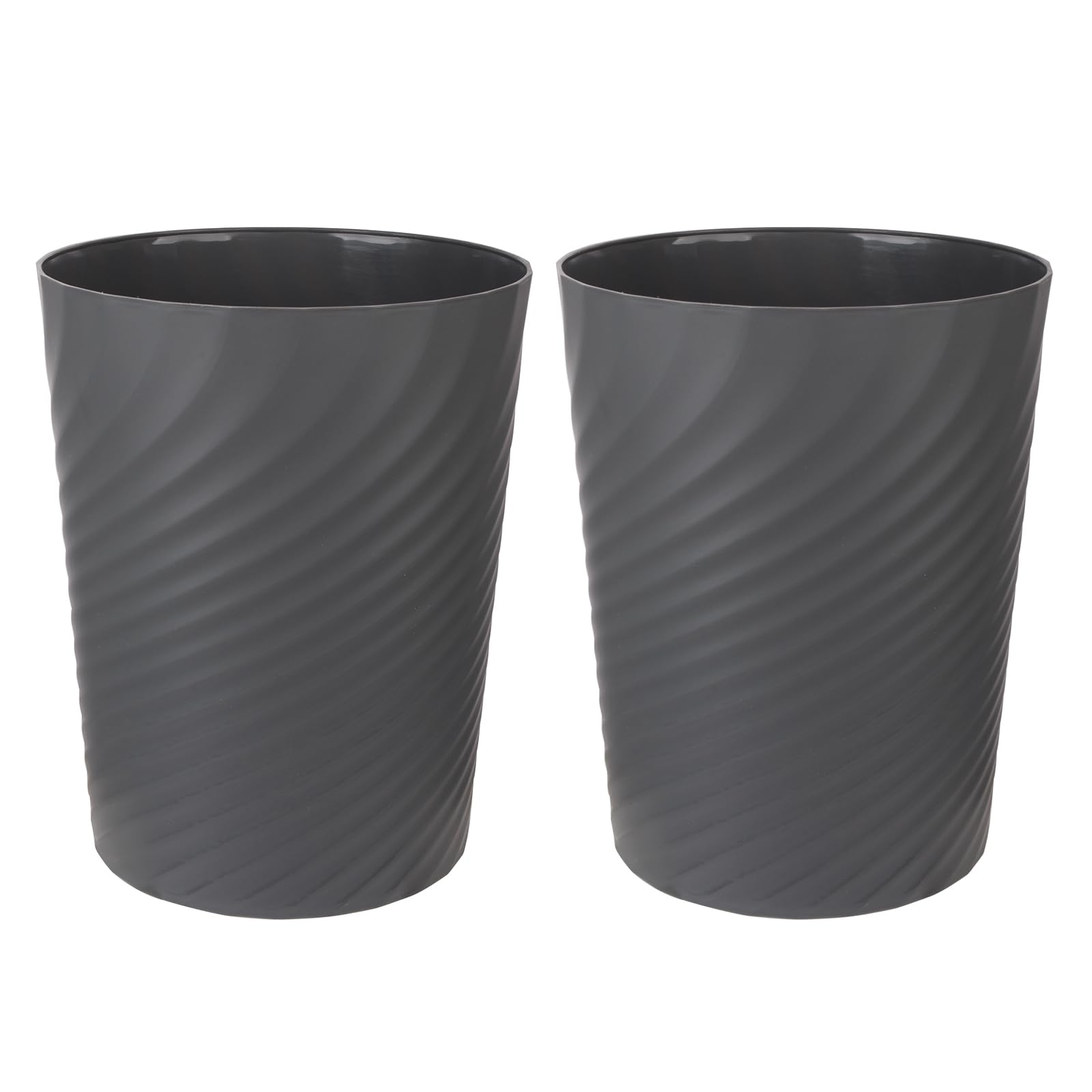 Plastic Small Bathroom Trash Can Wastebasket Garbage Can (2 Count)