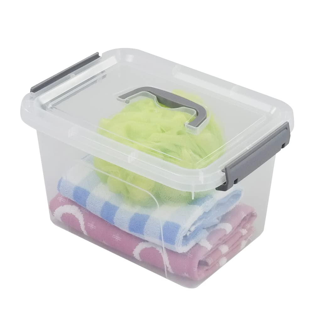 6 Pack 5 L Clear Plastic Storage Box (4 Count)