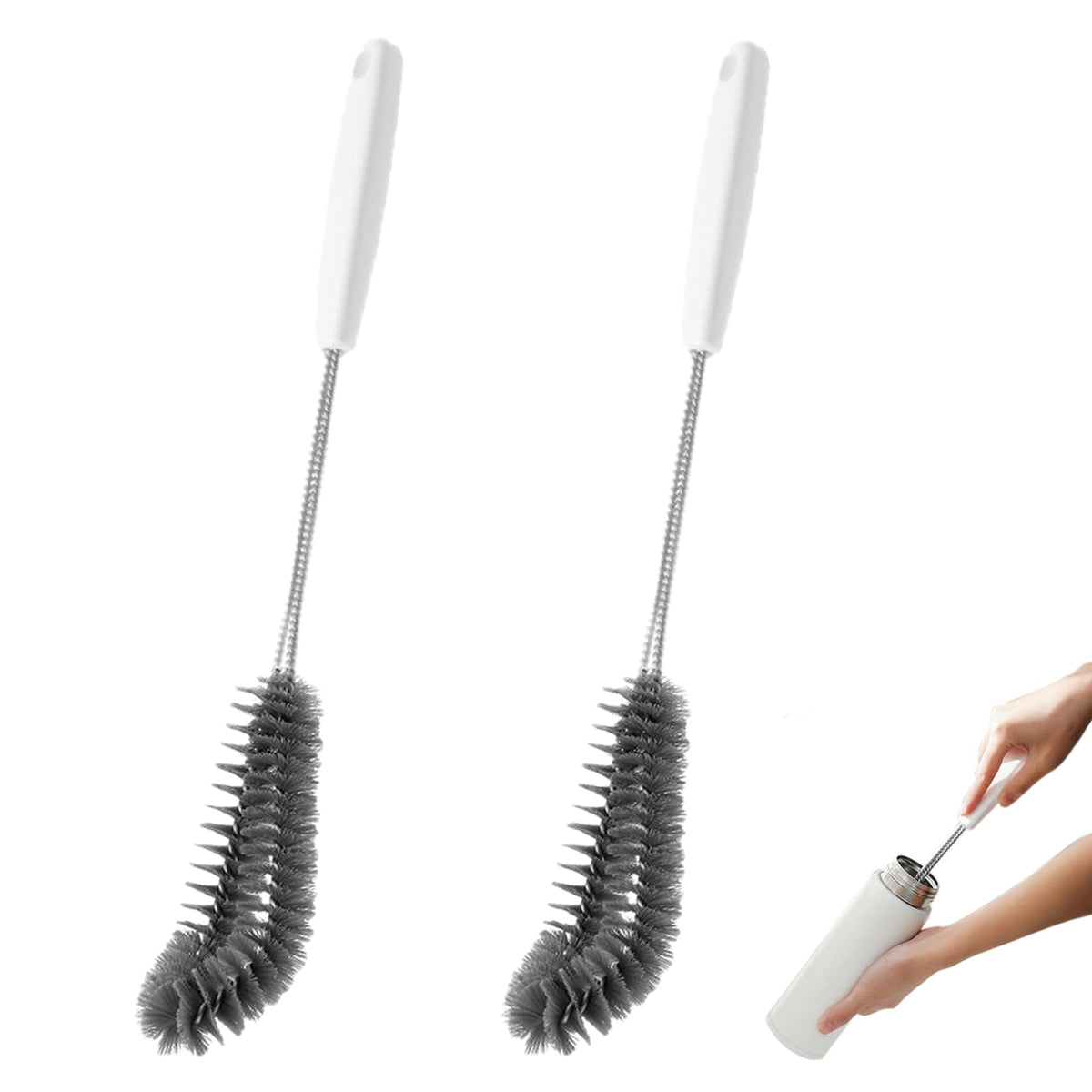2 Pack 16 inches Long Handle Bottle Cleaning Brushes (2 Count) - ModHome Supplies