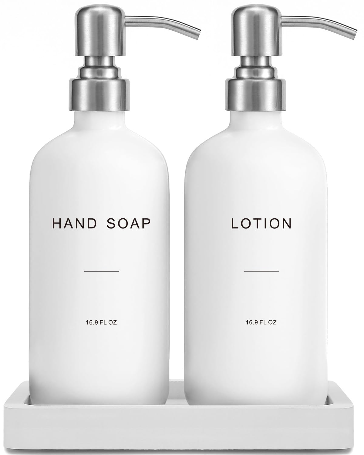 White Soap Dispenser Bathroom Set