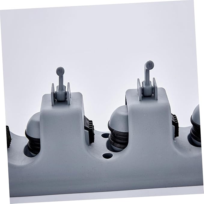 Mop Holder Wall Mount Broom Gripper Buckles Plastic Mop Stand Hook for Home and Kitchen Organization Grey