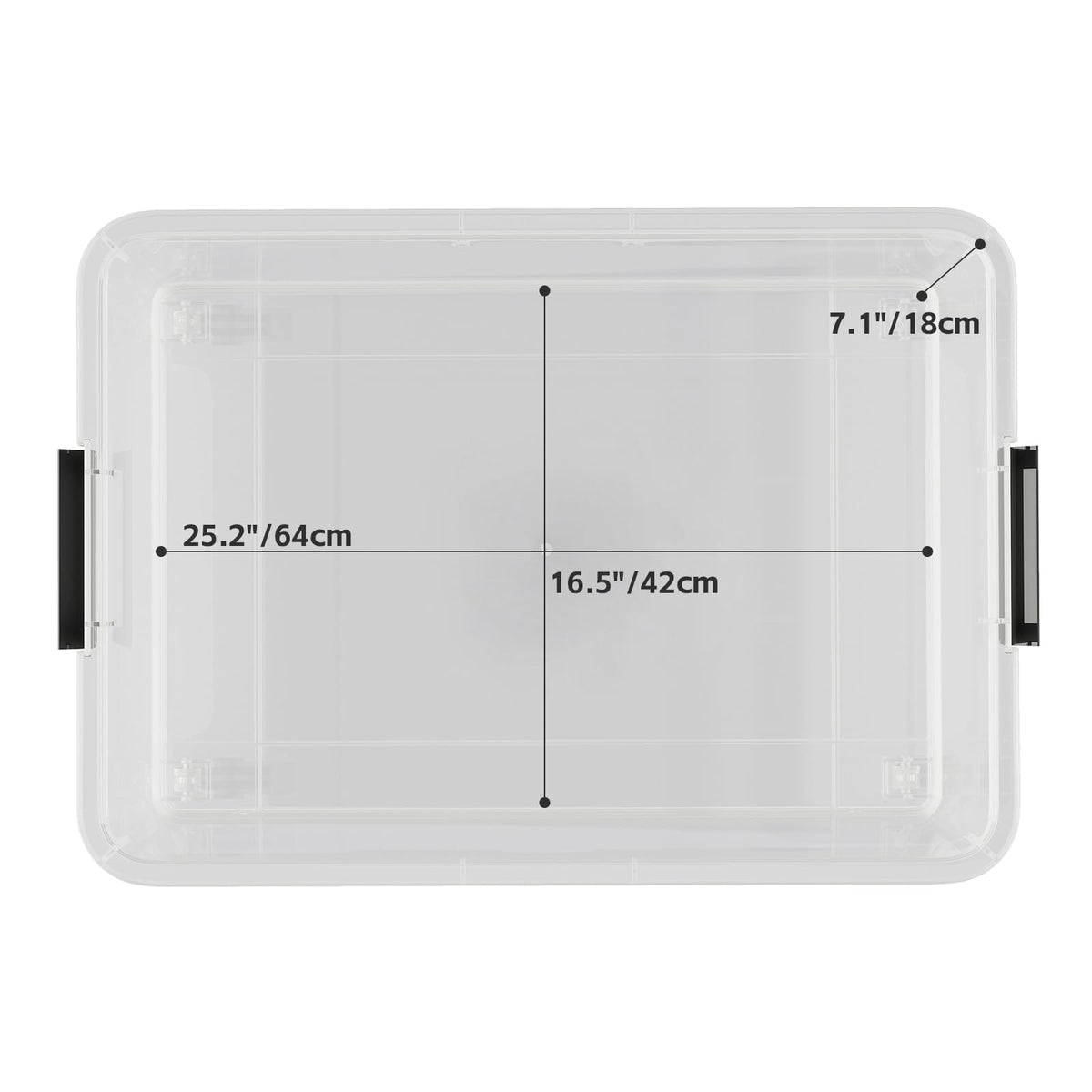 52 Quart Large Plastic Underbed Latching Storage Box (3 Count)