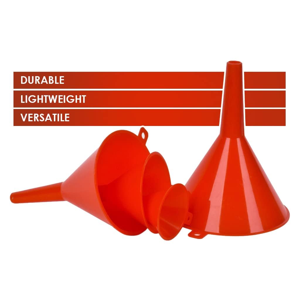 8Pcs Funnels for Automotive Use Plastic Oil Gas Funnels Set Multi