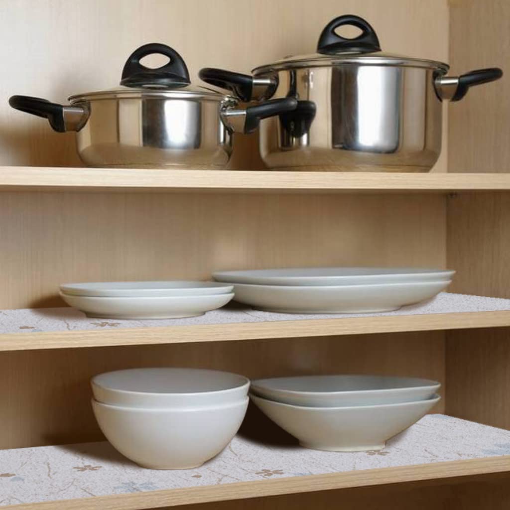 Cabinets Liners 18" W x 96" L Shelf Liner for Kitchen Cabinets Non Adhesive Kitchen Drawer Liner (12 Sq Ft)