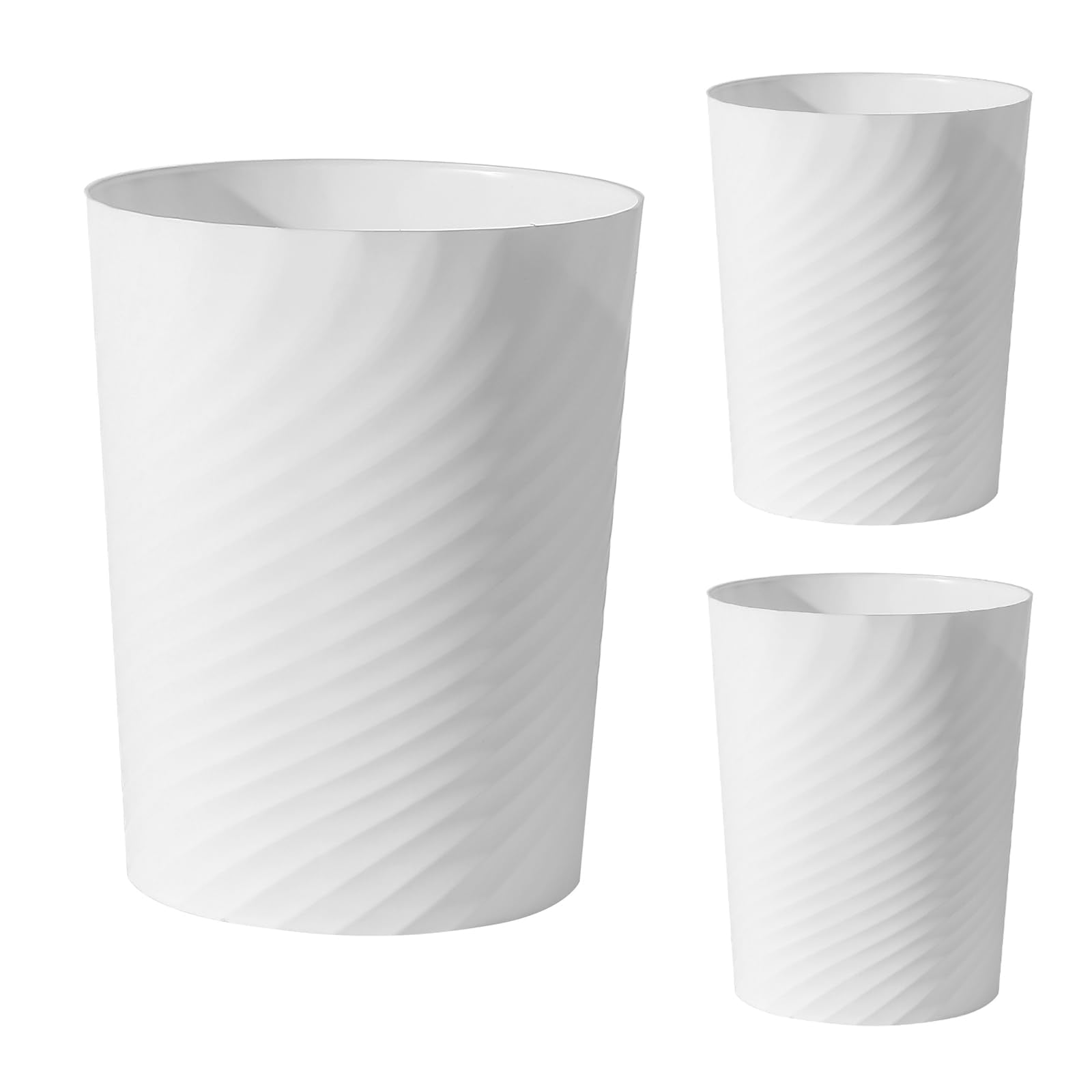 Plastic Small Trash Can Wastebasket (3 Count)