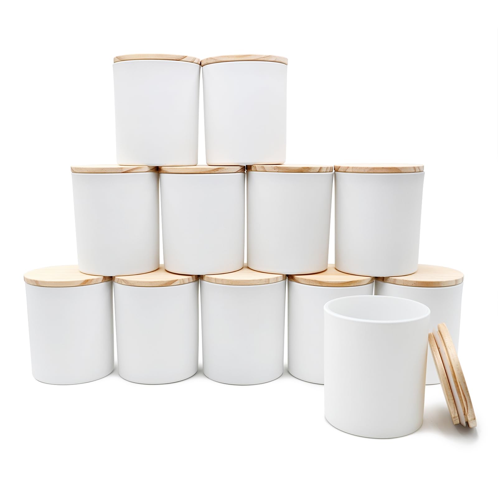 14 OZ Thick Candle Jars for Making Candles 12 Pcs (12 Count)