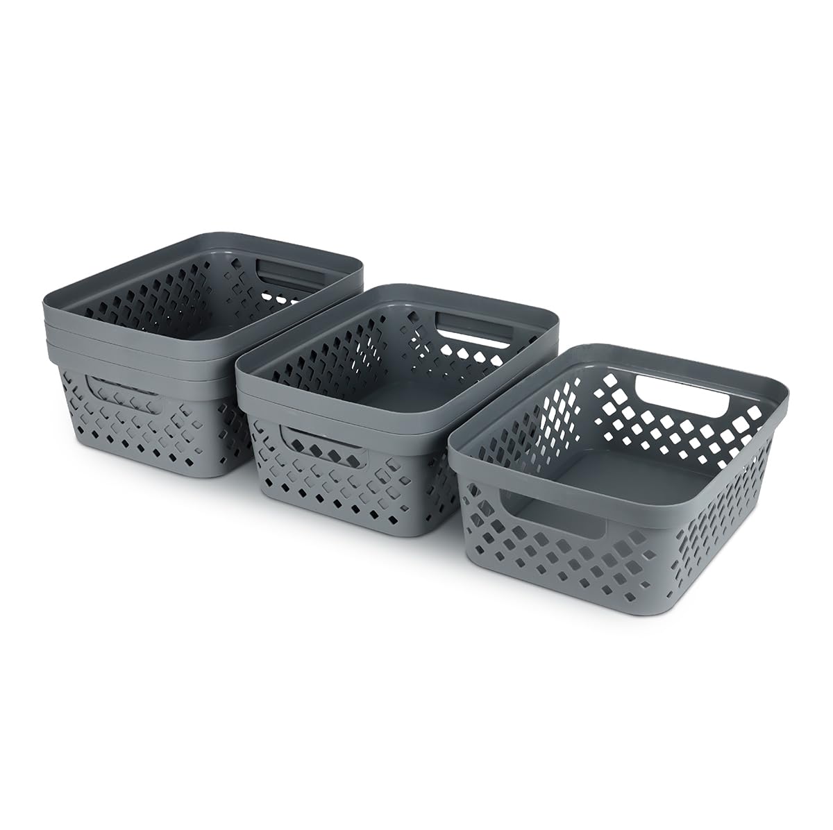 Plastic Storage Basket Set (6 Count)