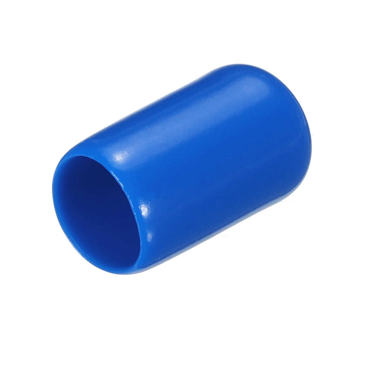 20pcs Rubber End Caps 7.5mm ID Vinyl PVC Round Tube Bolt Cap Cover Screw Thread Protectors Blue