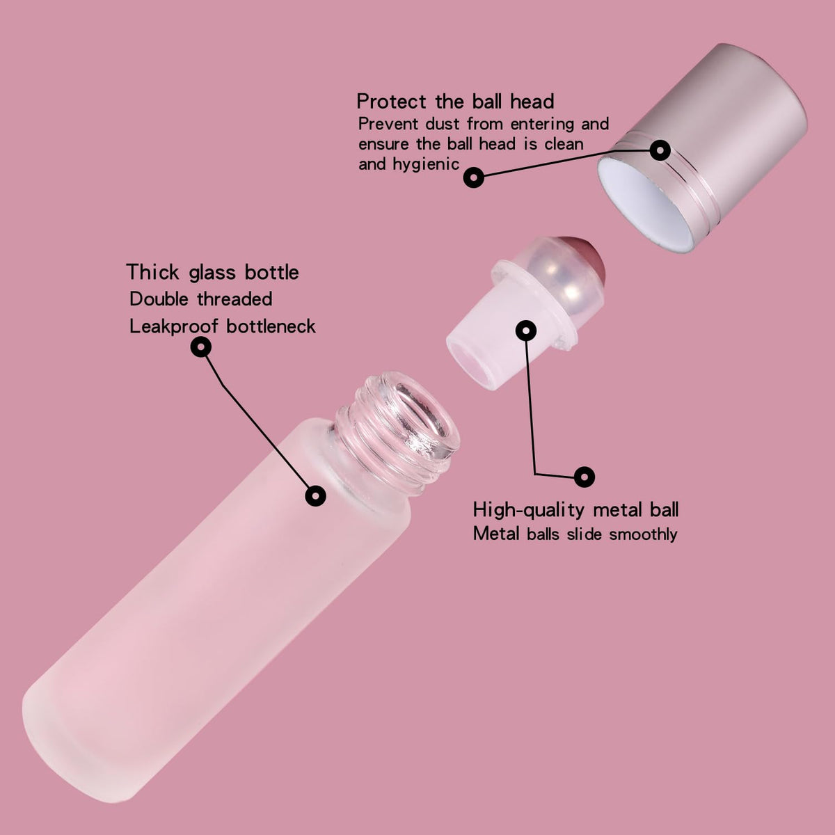 12 Pack Essential Oil Roller Bottles (12 Count)