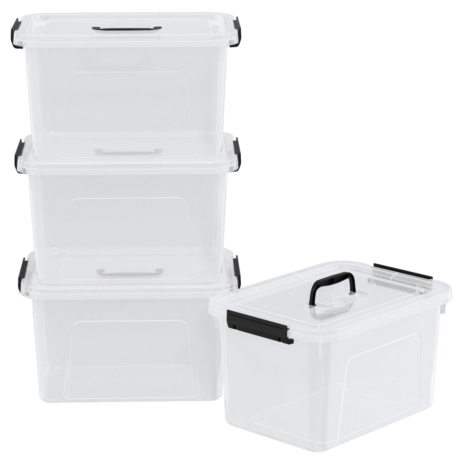 18 Quart Plastic Storage Bins with Lid (4 Count)