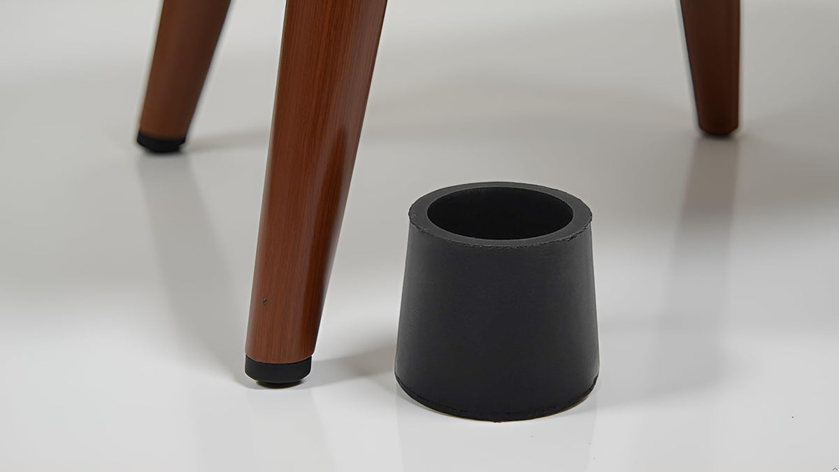 Furniture Chair Leg Caps Round Black 25mm 1" 4PCS (4 Count)