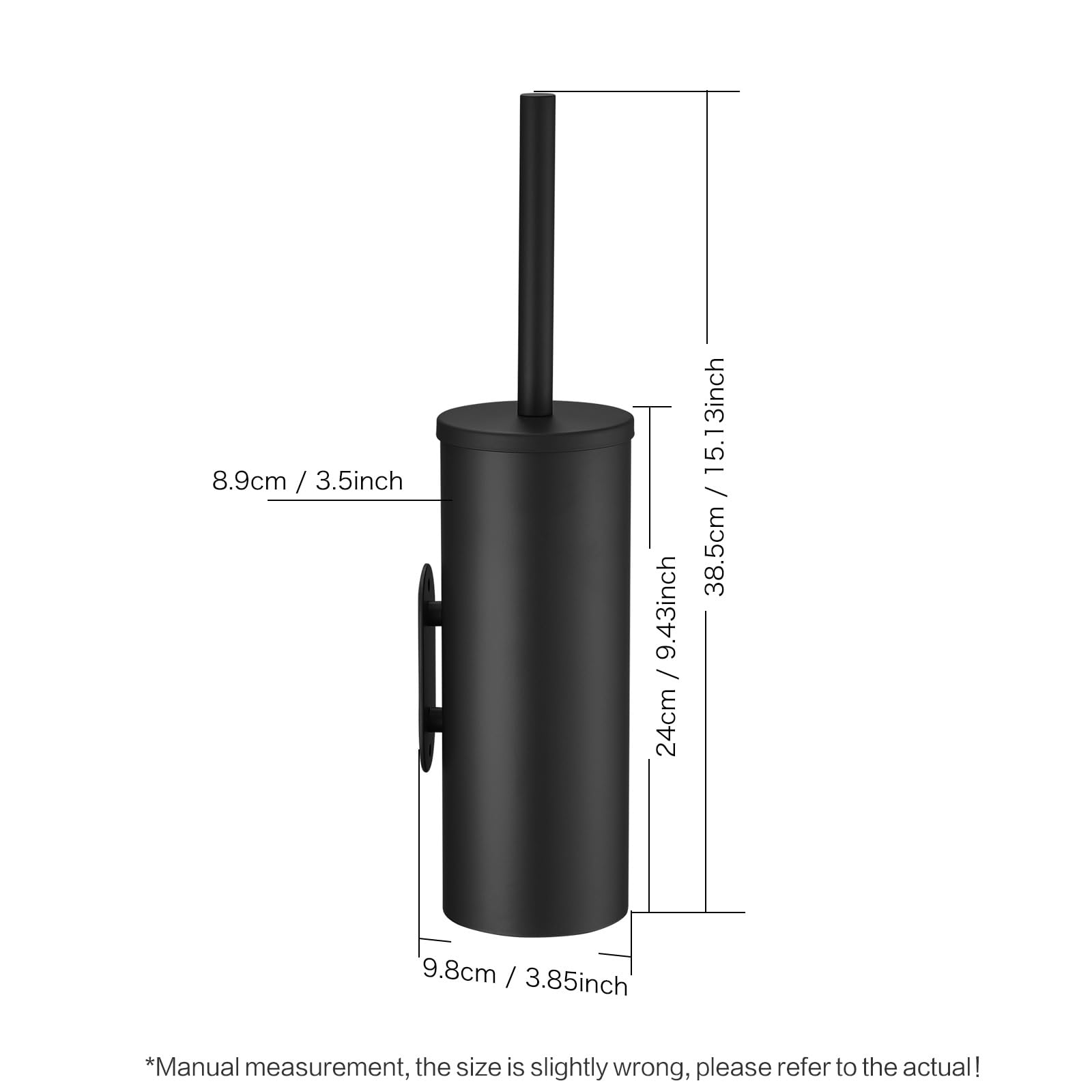 Black Toilet Brush with Dual