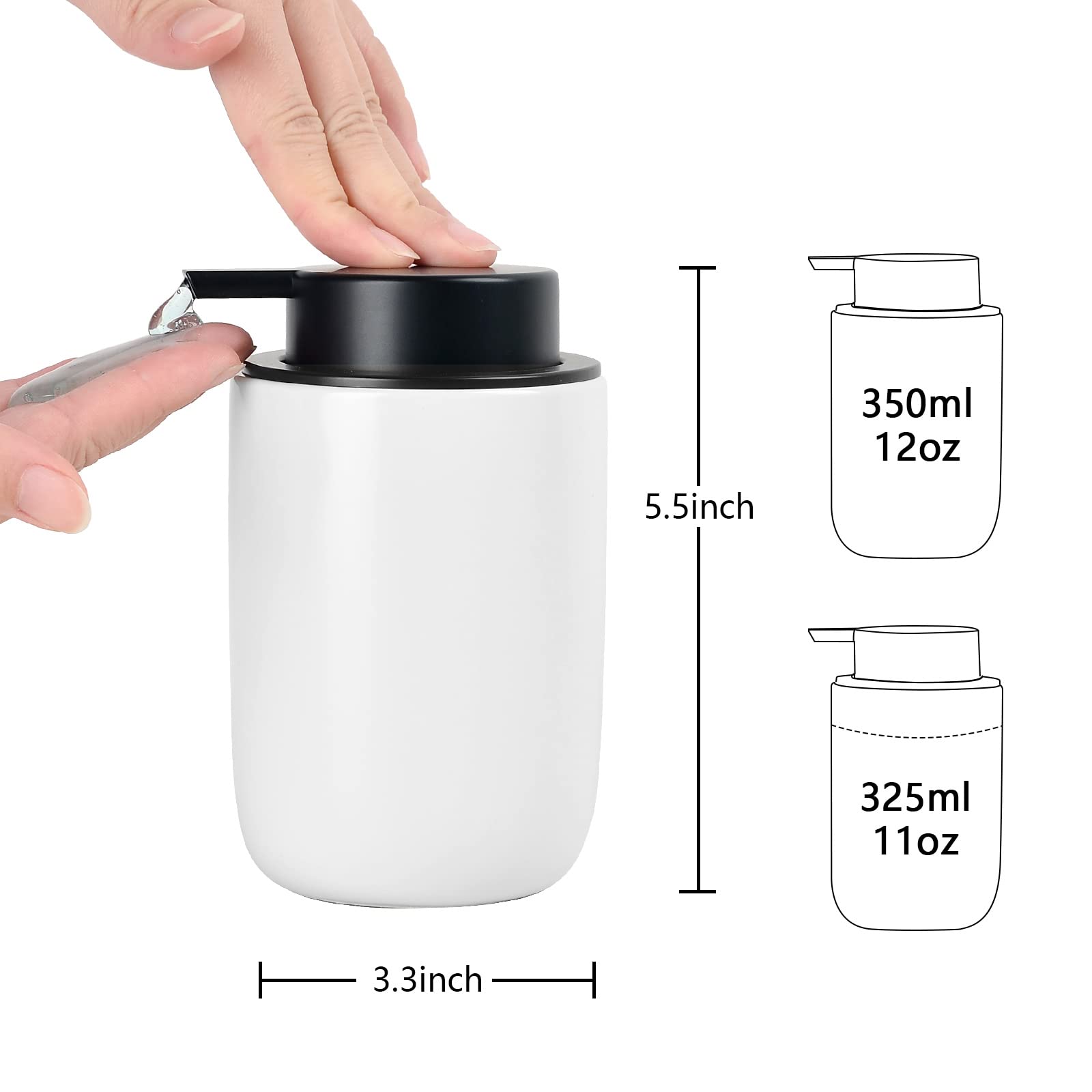 White Soap Dispenser Set (2 Count)