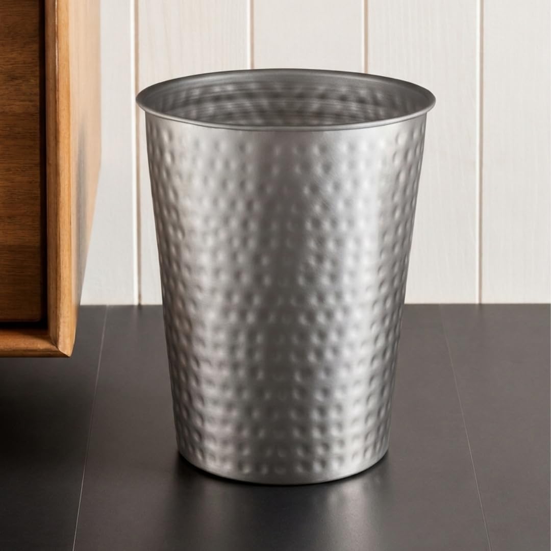 Metal Bathroom Trash Can
