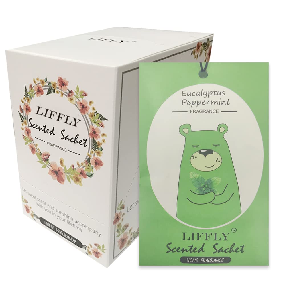14 PCS Eucalyptus Peppermint Scented Sachets for Drawers and Closets Gift (14 Count)
