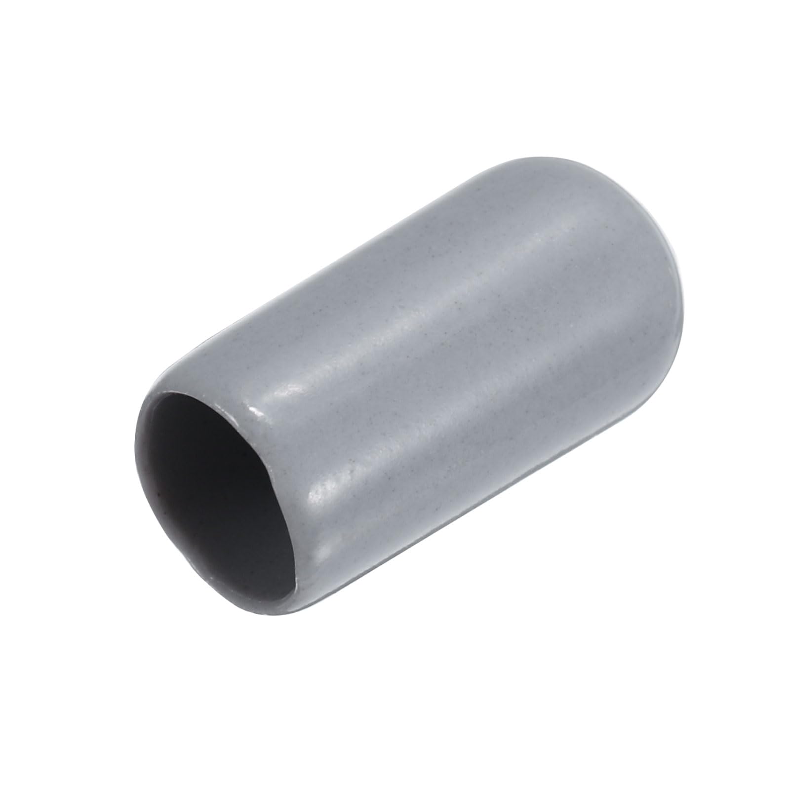 20pcs Rubber End Caps 7mm ID Vinyl PVC Round Tube Bolt Cap Cover Screw Thread Protectors Grey