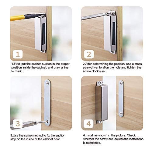 Cabinet Magnets 30lb Strong Catch for Kitchen Cupboard Door 20Pack (2 Count)
