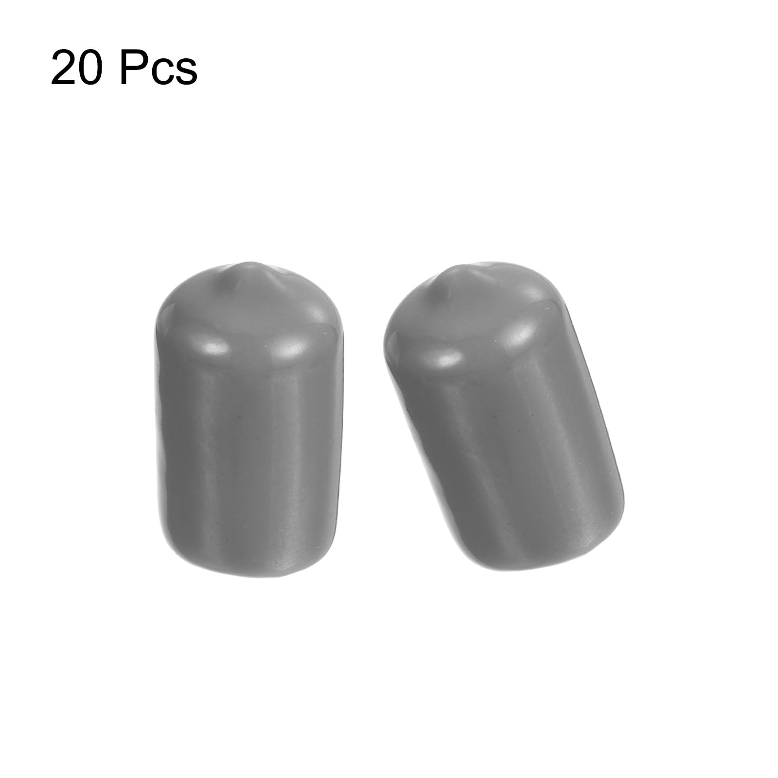 20pcs Rubber End Caps Protective Caps 13mm ID Vinyl PVC Round Tube Bolt Cap Cover Screw Thread Protectors